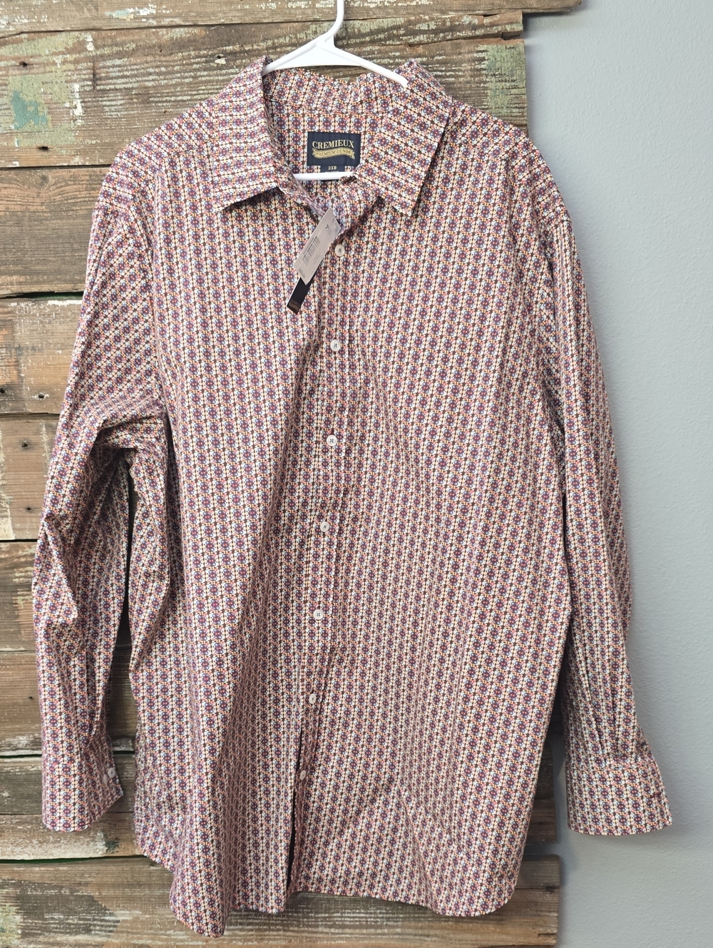 Daniel Cremieux Men’s Multi-Pattern Red and White Dress Shirt size 2xb